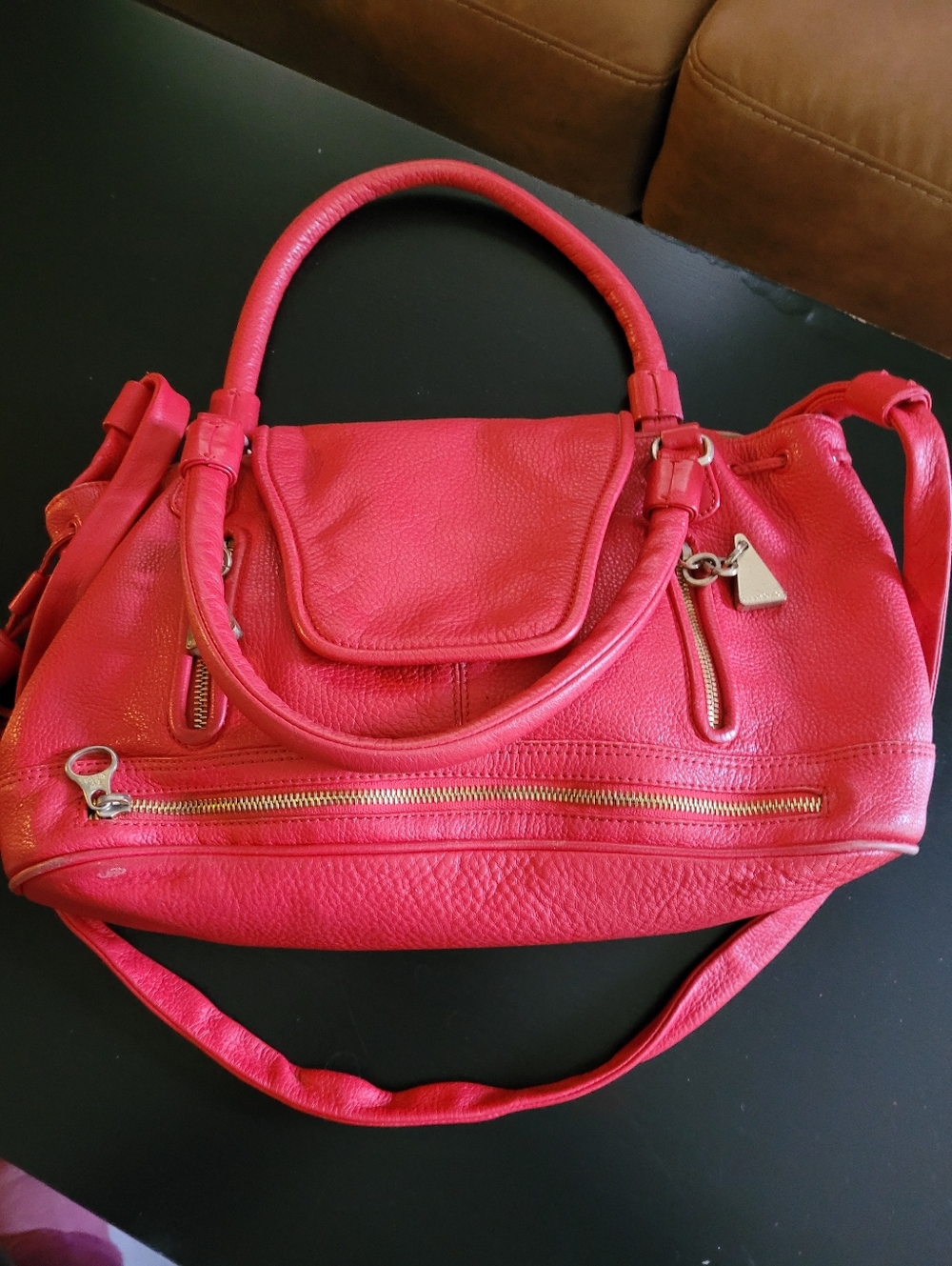See By Chloe Stylish Women's Red Leather Satchel Bag